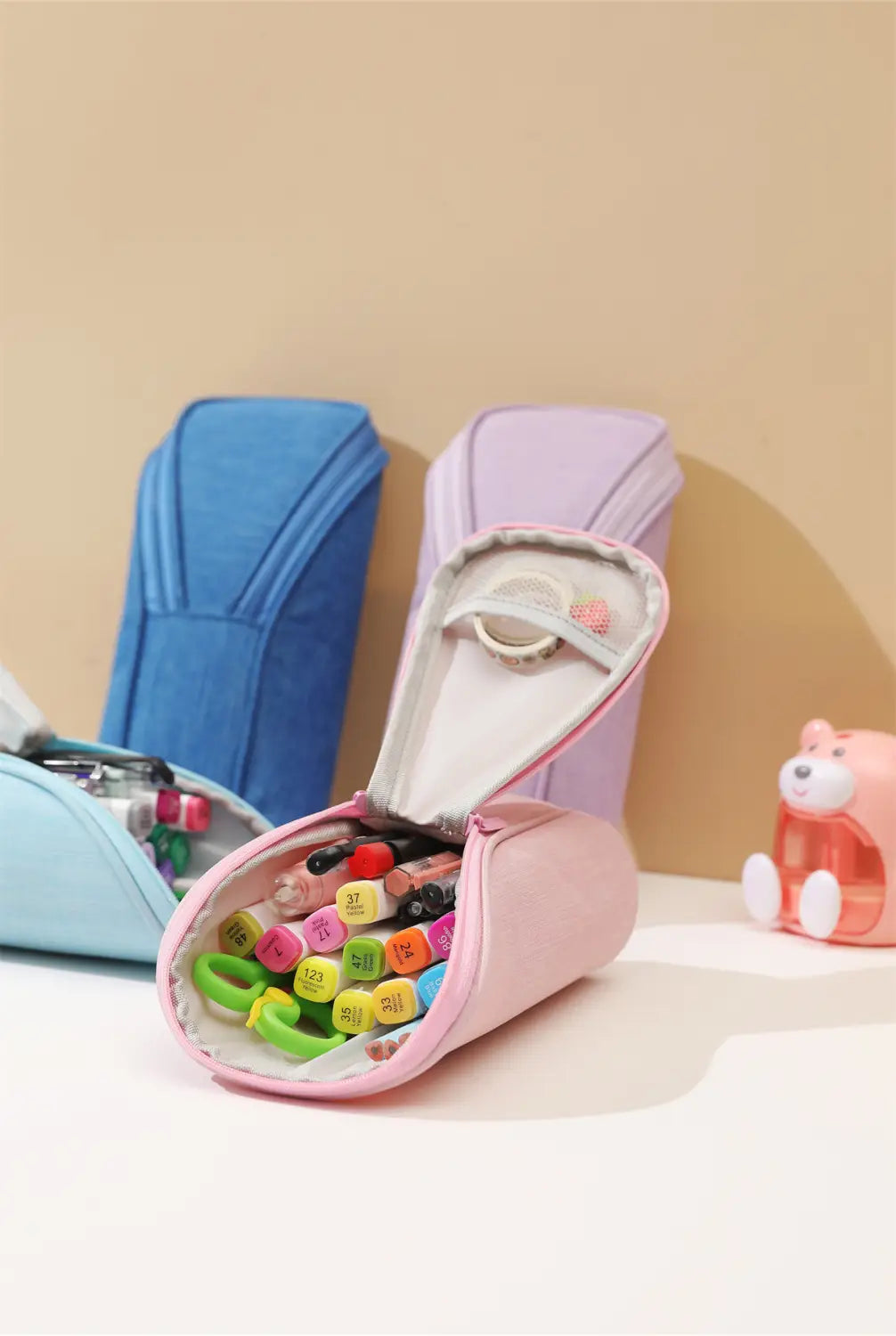 Candy Color Large Capacity Mobile Phone Holder Stationery Case