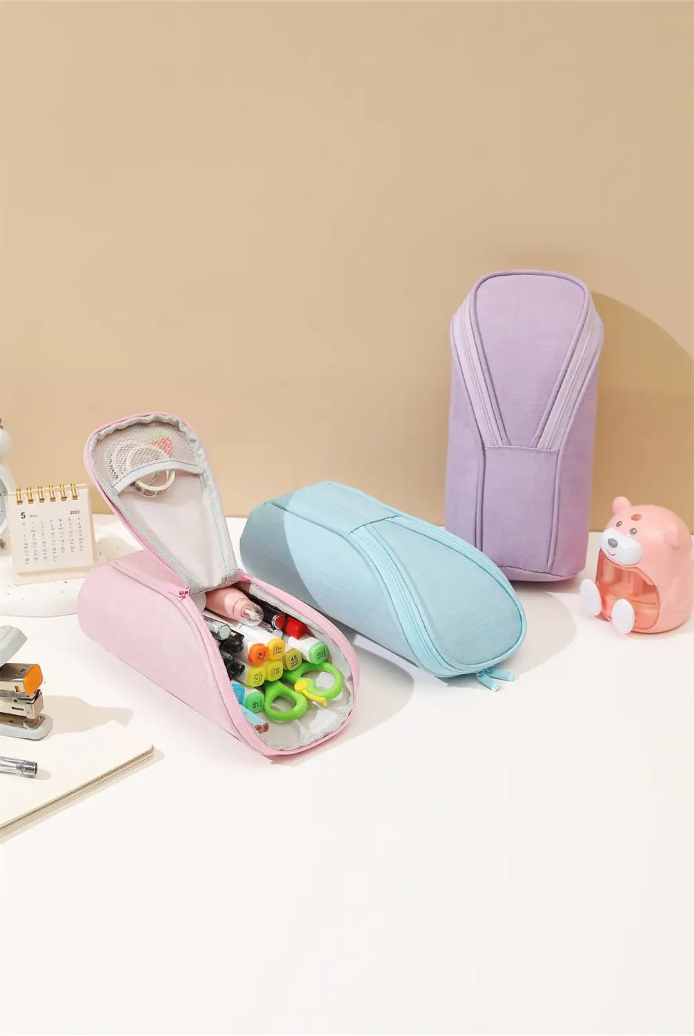 Candy Color Large Capacity Mobile Phone Holder Stationery Case