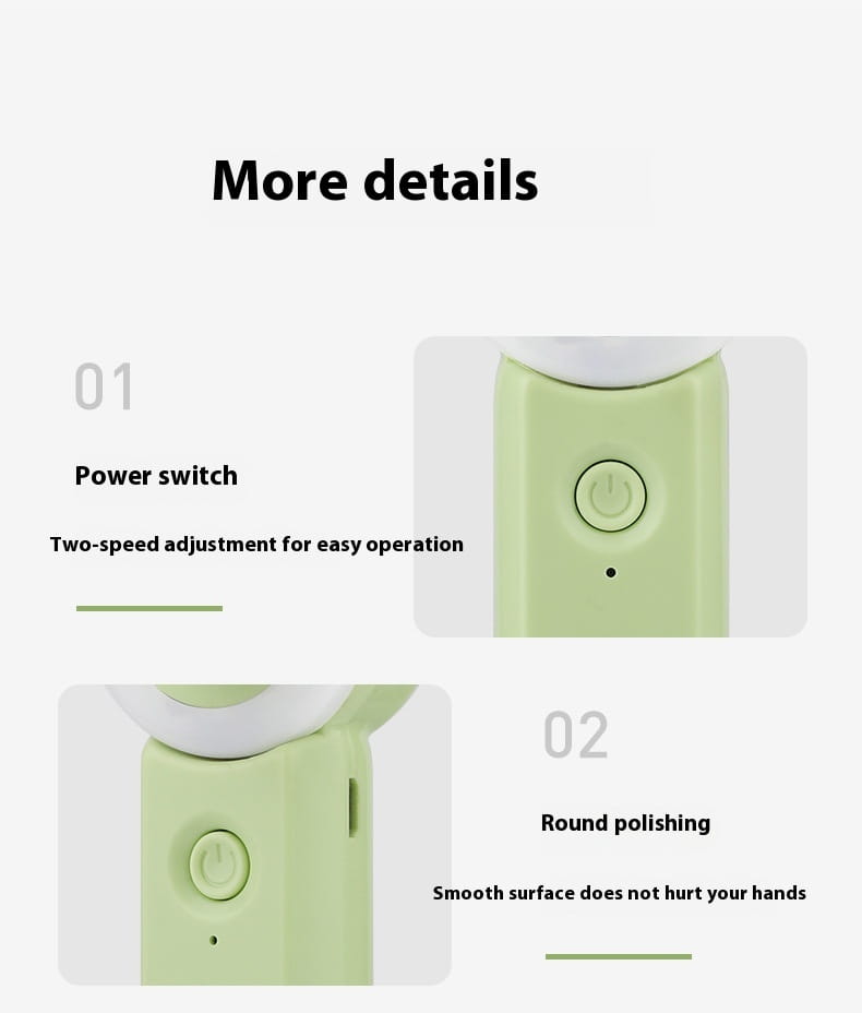 Portable Electric Nail Punch for Children in Light Pink and Green Colors