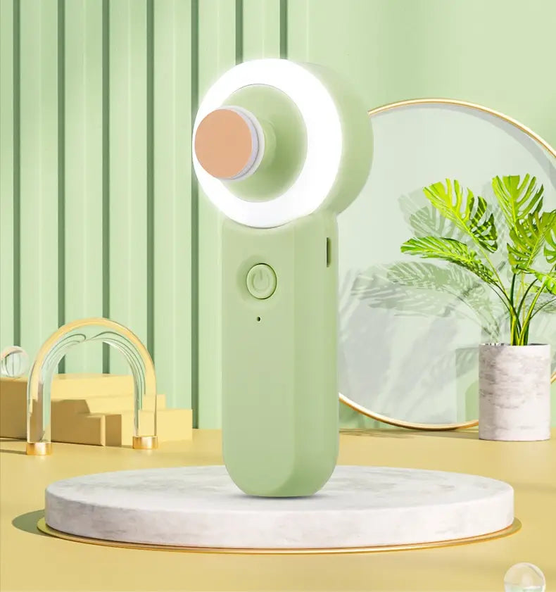 Portable Electric Nail Punch for Children in Light Pink and Green Colors