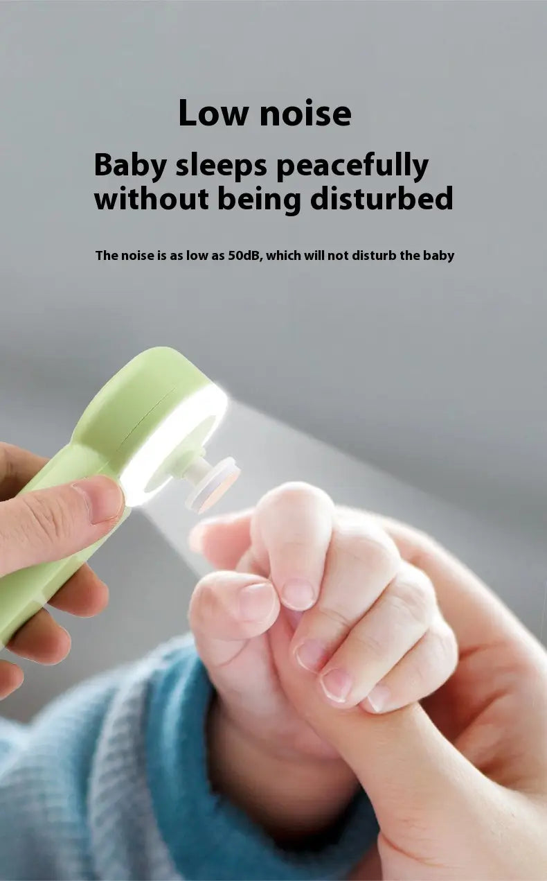 Portable Electric Nail Punch for Children in Light Pink and Green Colors