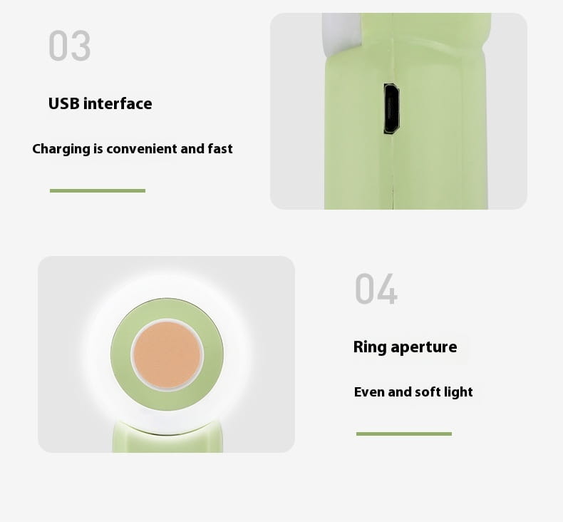 Portable Electric Nail Punch for Children in Light Pink and Green Colors