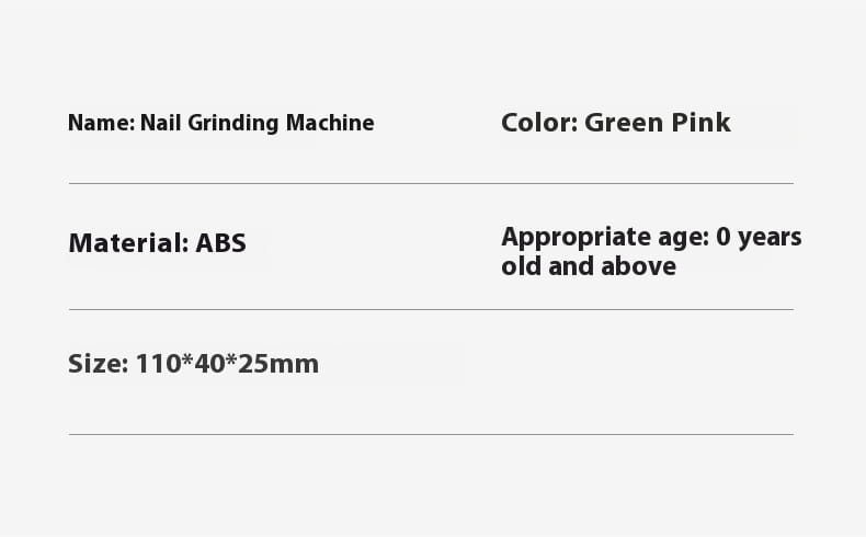 Portable Electric Nail Punch for Children in Light Pink and Green Colors