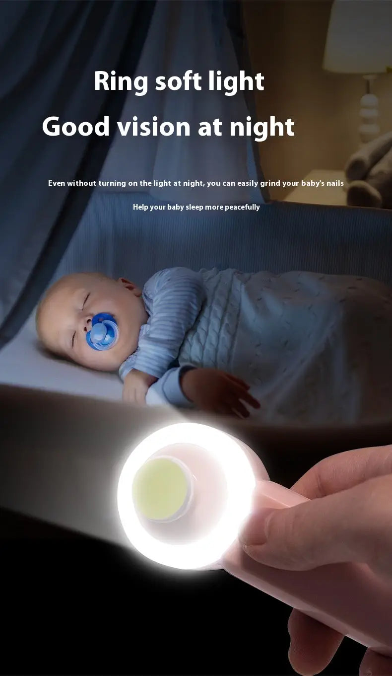 Portable Electric Nail Punch for Children in Light Pink and Green Colors