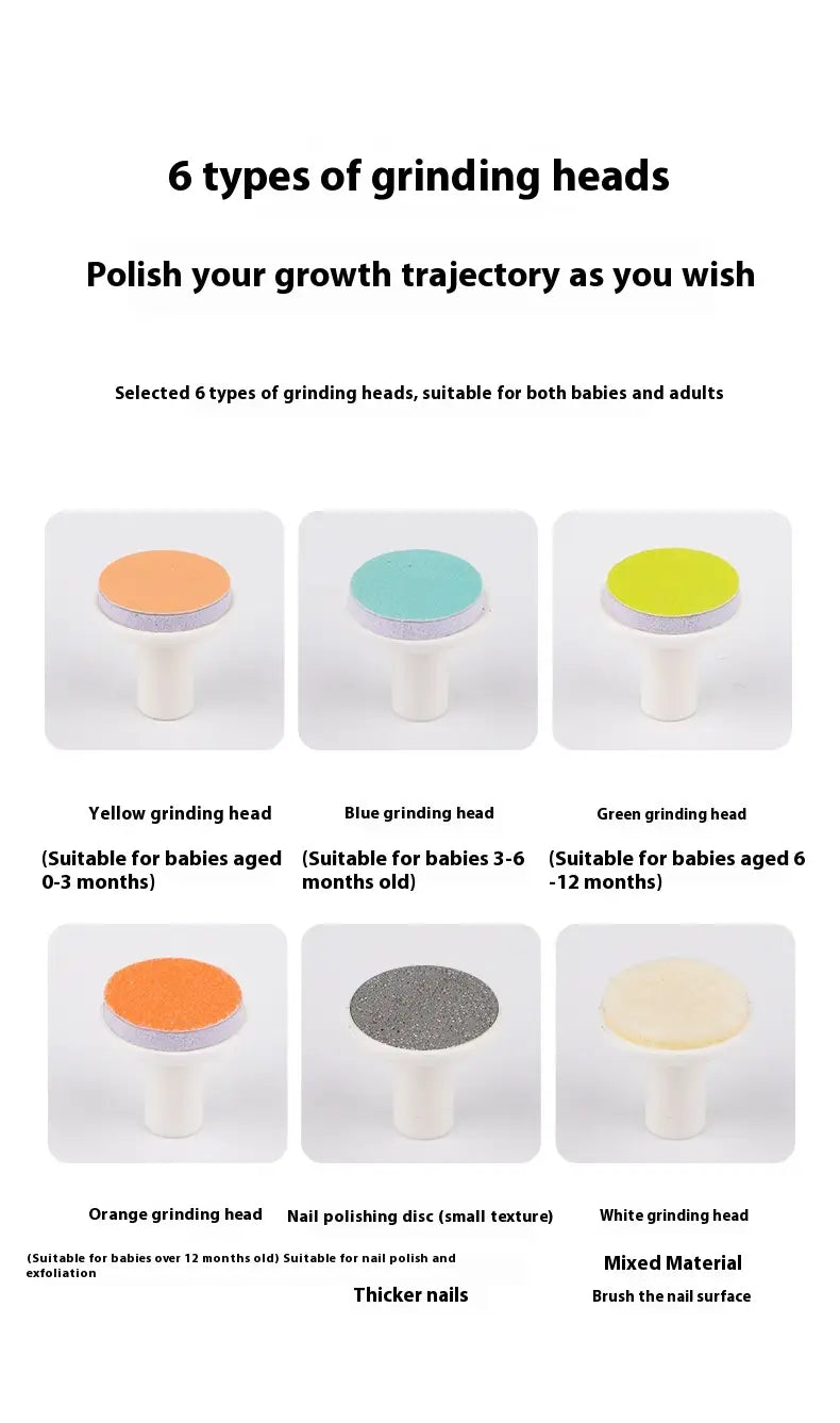 Portable Electric Nail Punch for Children in Light Pink and Green Colors