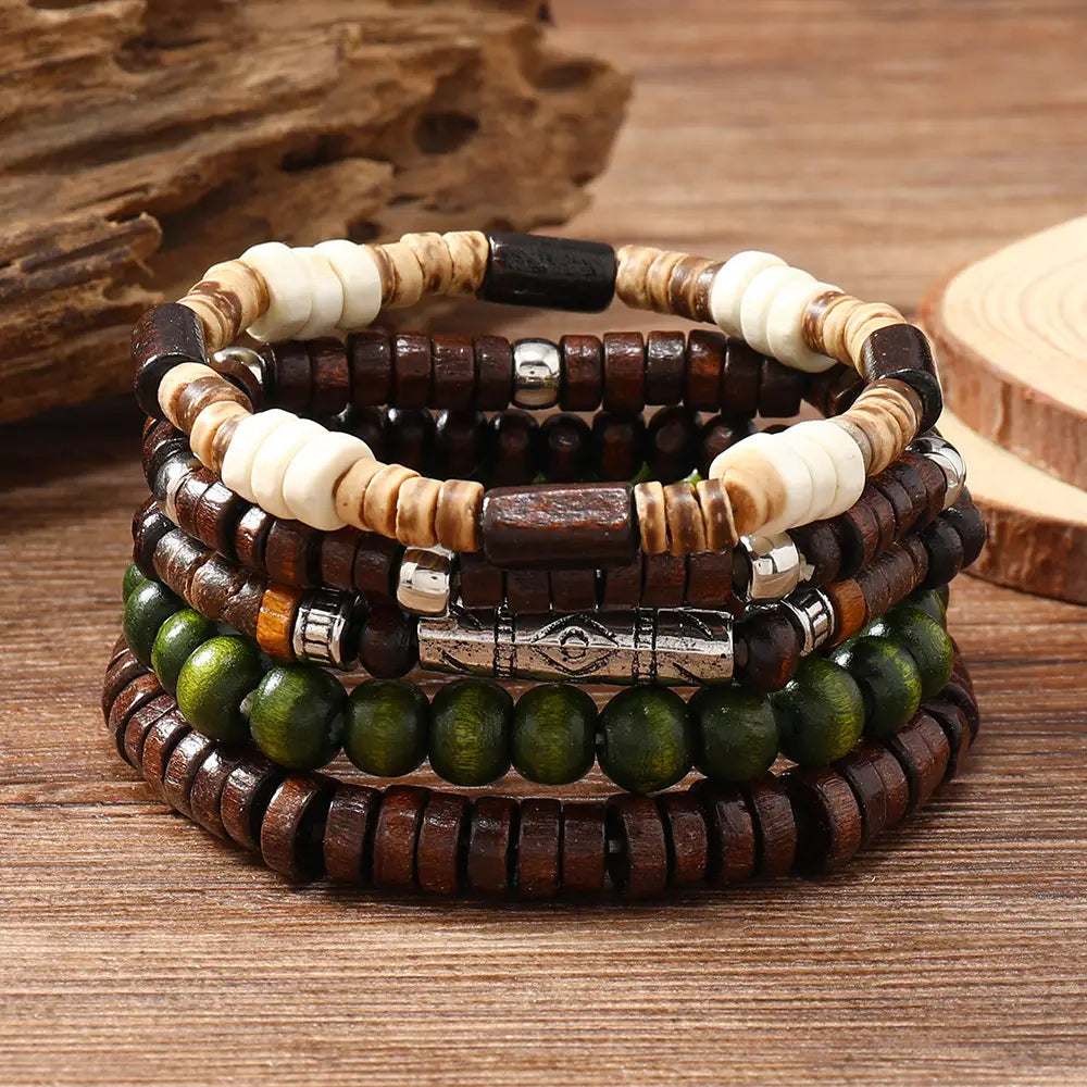 Handmade Beaded Bracelet Men’s Retro Multi-layer