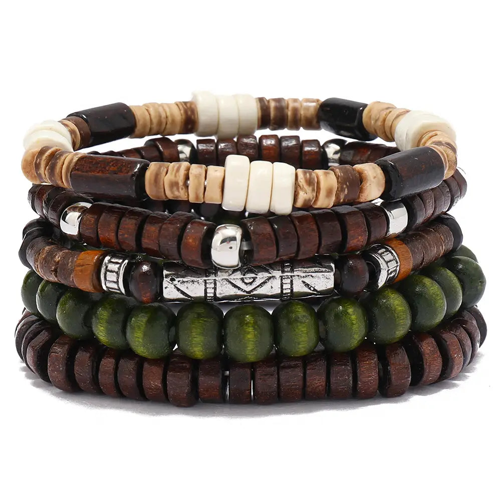 Handmade Beaded Bracelet Men’s Retro Multi-layer