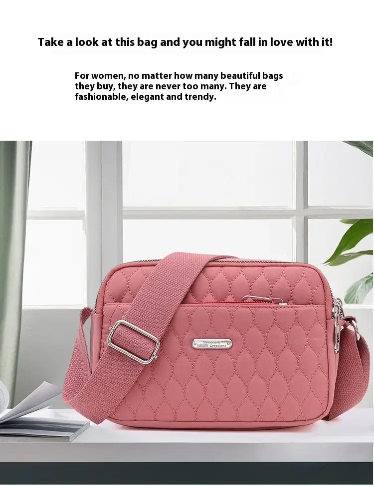 Large Capacity Shoulder Bag in Rhombus Creative Fashion Solid Design