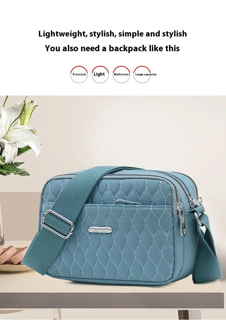 Large Capacity Shoulder Bag in Rhombus Creative Fashion Solid Design