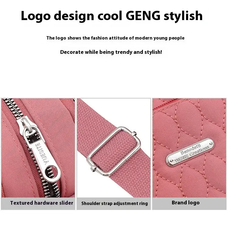 Large Capacity Shoulder Bag in Rhombus Creative Fashion Solid Design