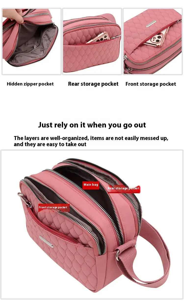 Large Capacity Shoulder Bag in Rhombus Creative Fashion Solid Design