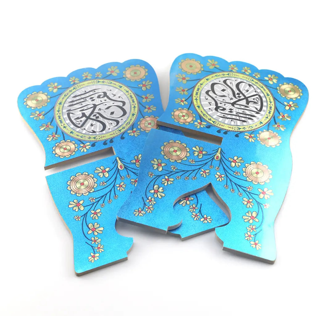 Wooden Gurban Festival Prayer Bookcase Ornament Handmade Craft Pendant