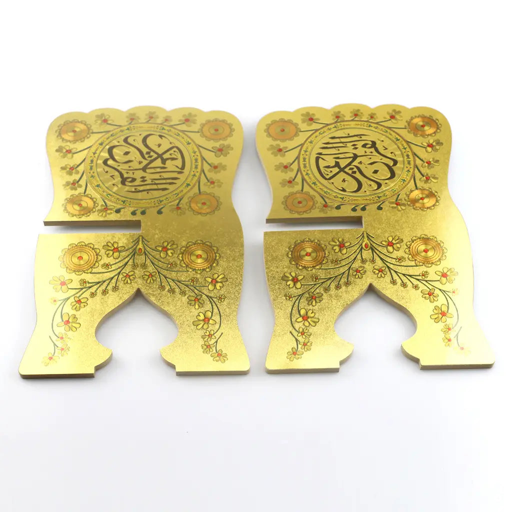 Wooden Gurban Festival Prayer Bookcase Ornament Handmade Craft Pendant