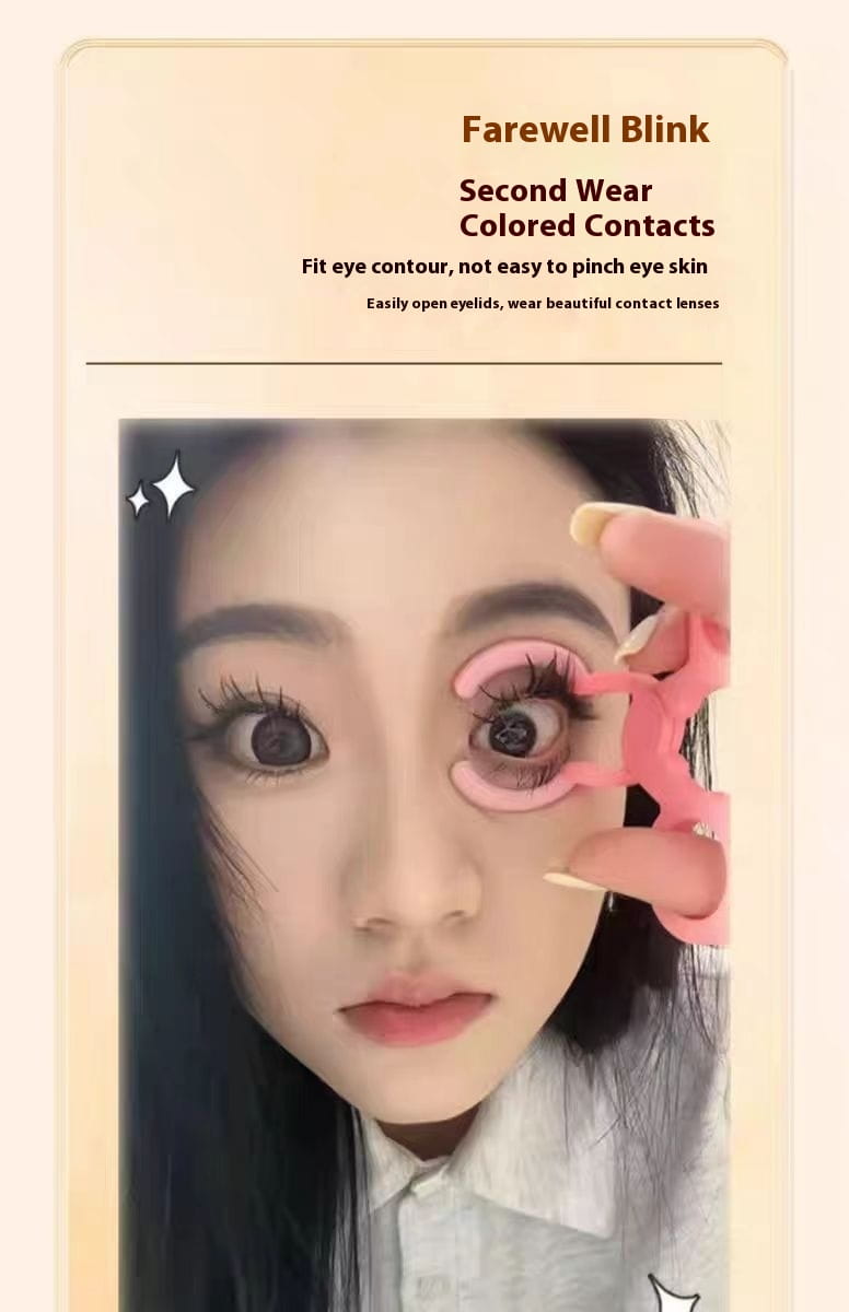 Invisible Glasses Contact Lens Case with Big Eye Clip for Portable