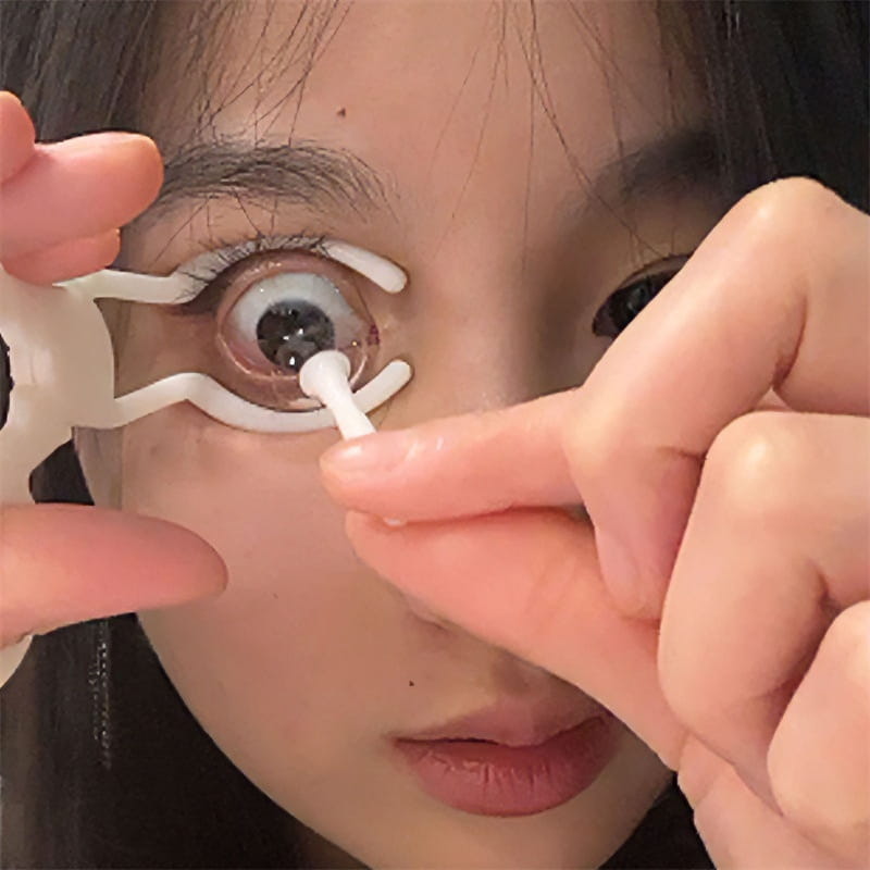 Invisible Glasses Contact Lens Case with Big Eye Clip for Portable