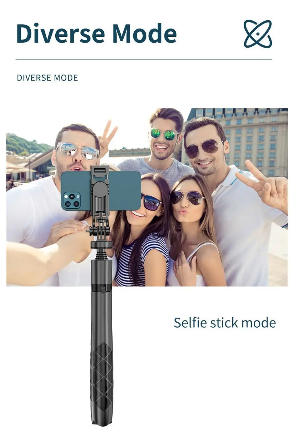 Universal Alloy Stand Set for Selfie Stick Double and Single Light Versions in the United States