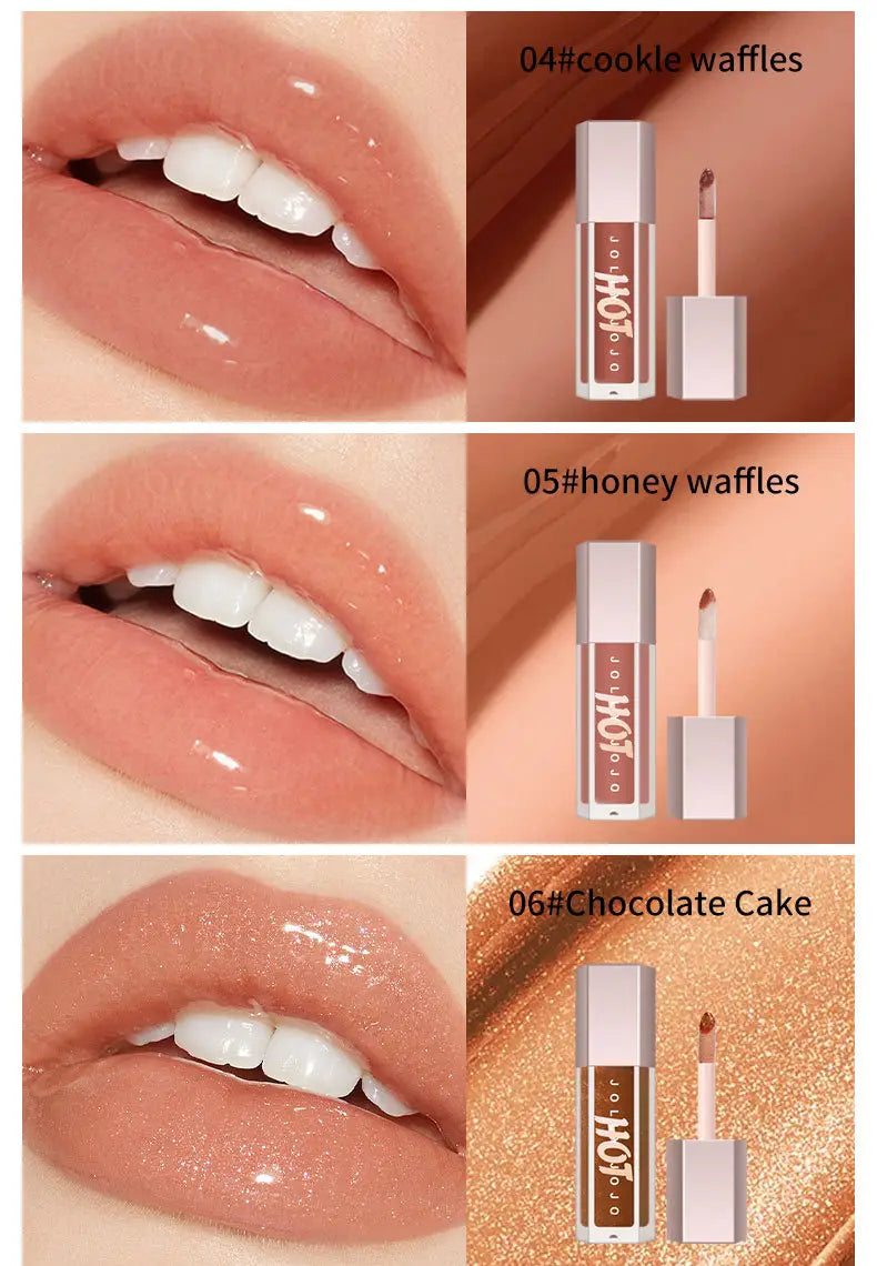 Transparent Lip Gloss with Lasting Moisturize and Brightening Highlight