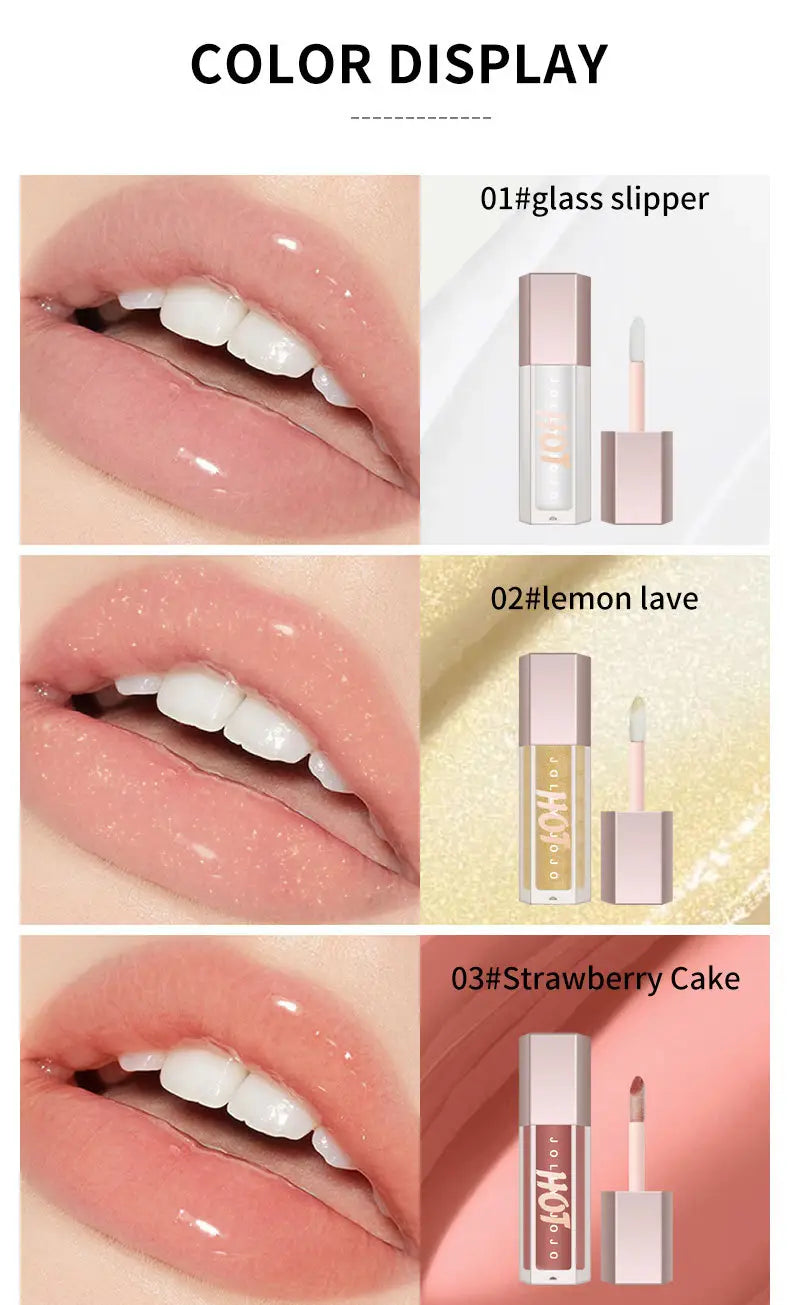 Transparent Lip Gloss with Lasting Moisturize and Brightening Highlight