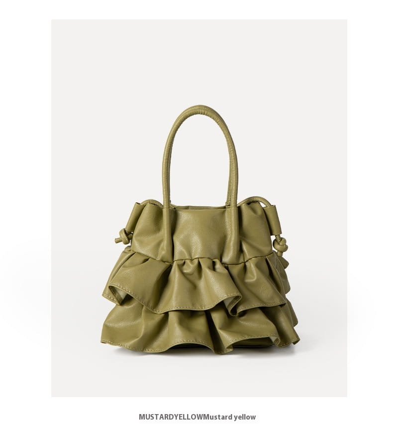 Pleated Ruffled Handbag Casual Messenger Bag with Sandwich Pocket and Inner Zipper