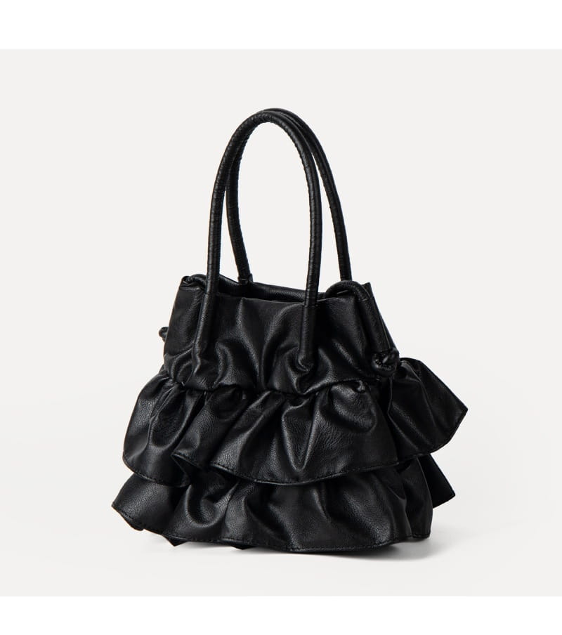 Pleated Ruffled Handbag Casual Messenger Bag with Sandwich Pocket and Inner Zipper