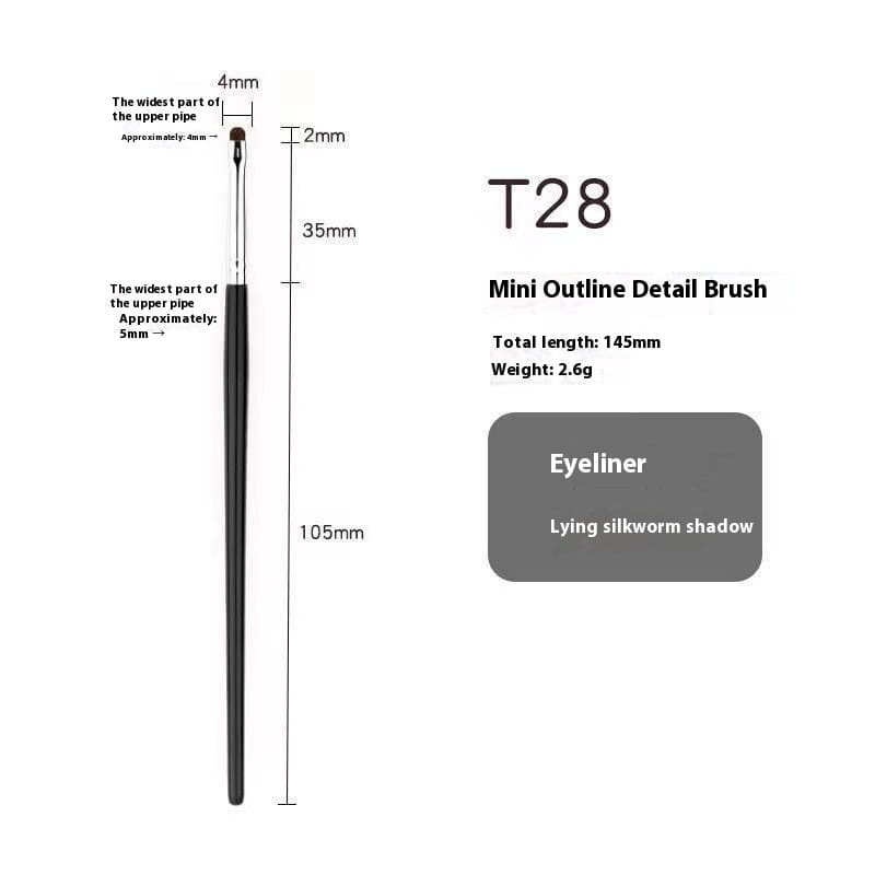 Eye Makeup Fine Brush Set with Hair Eyeliner and Shadow Applicators