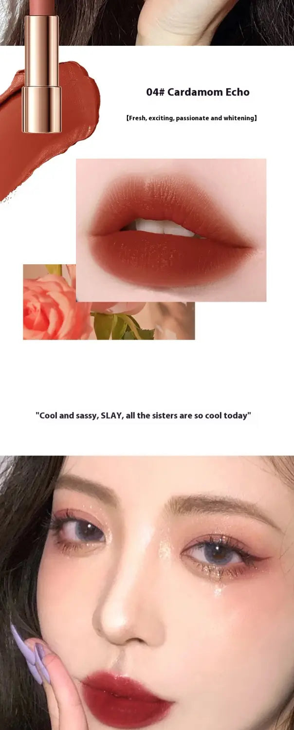 Oily Lipstick Bag with Discoloration Resistance and Soft Mist Matte Finish