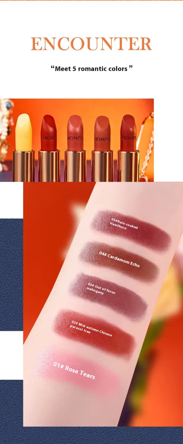 Oily Lipstick Bag with Discoloration Resistance and Soft Mist Matte Finish