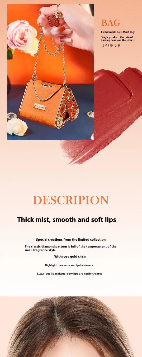 Oily Lipstick Bag with Discoloration Resistance and Soft Mist Matte Finish