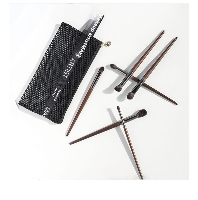 Eyeshadow Brush Set with Fine Guangfeng Wool and Mesh Storage Bags