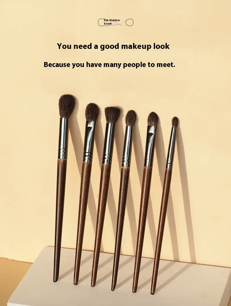 Eyeshadow Brush Set with Fine Guangfeng Wool and Mesh Storage Bags