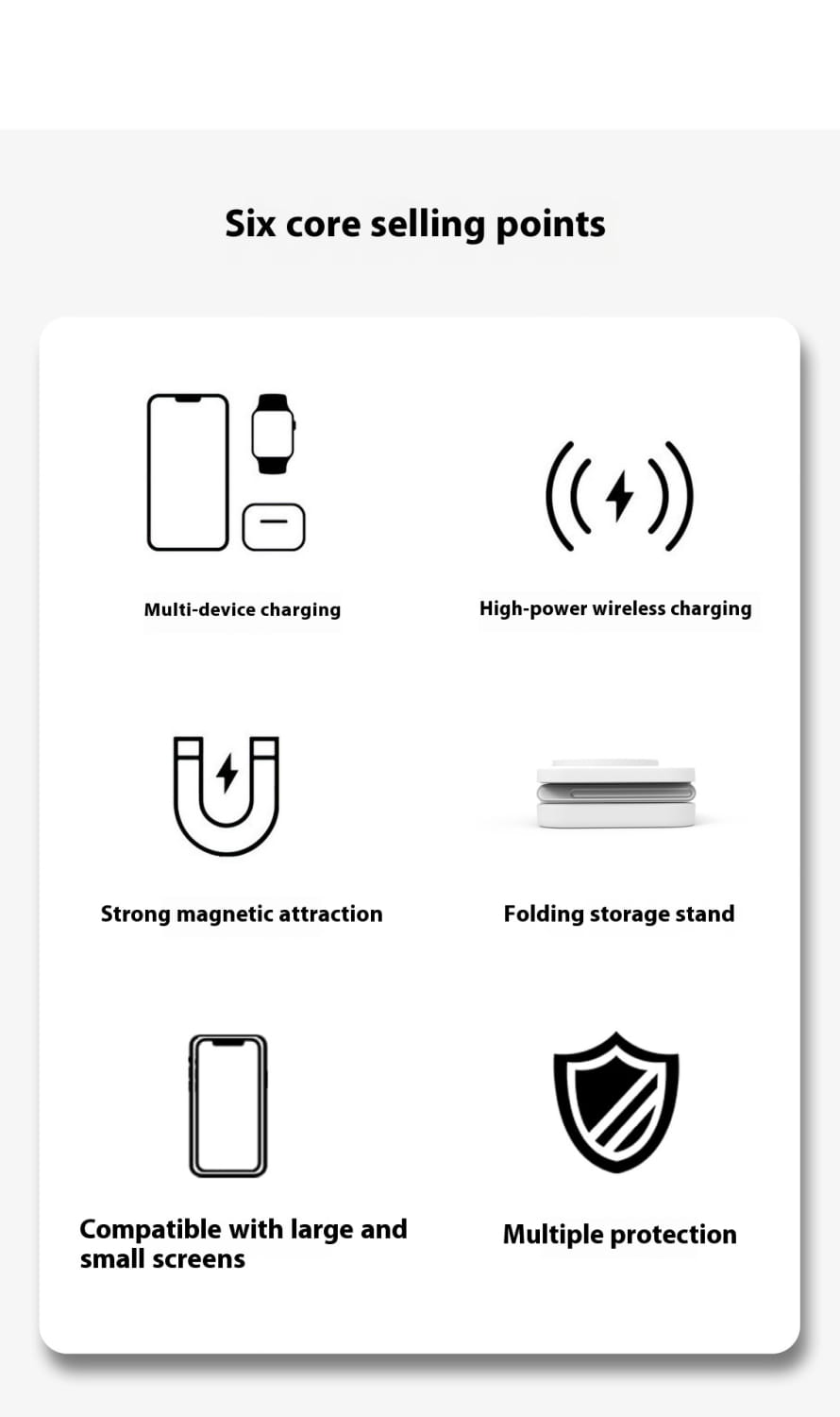 Universal Magnetic Wireless Charger U-A28 for Smartphones and Devices