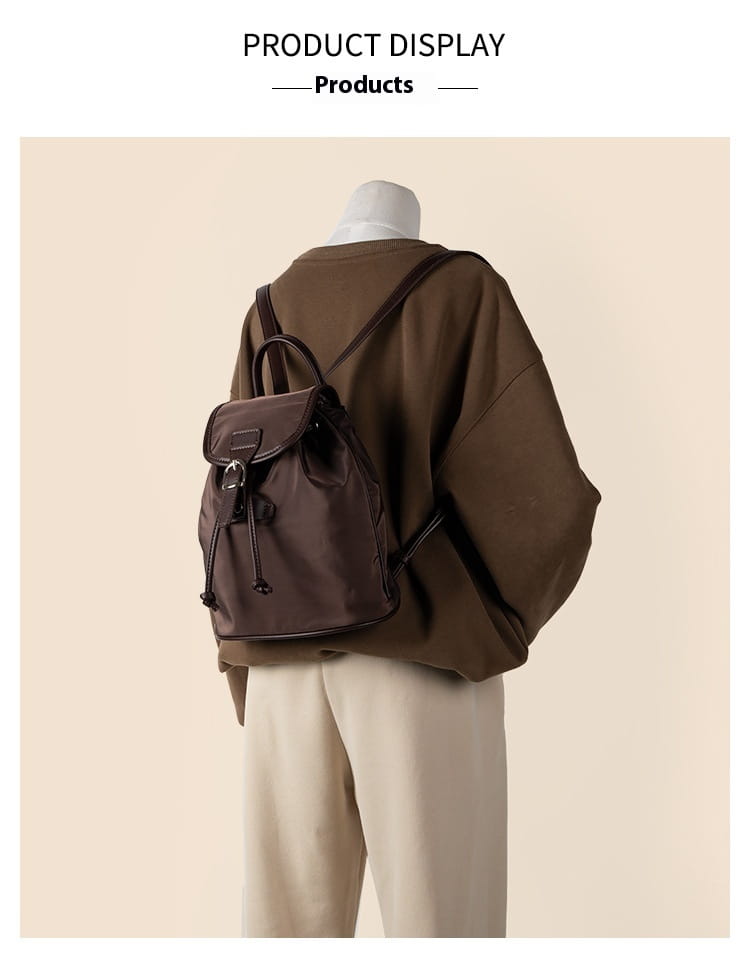 Casual Waterproof Nylon Drawstring Bundle Backpack for Urban