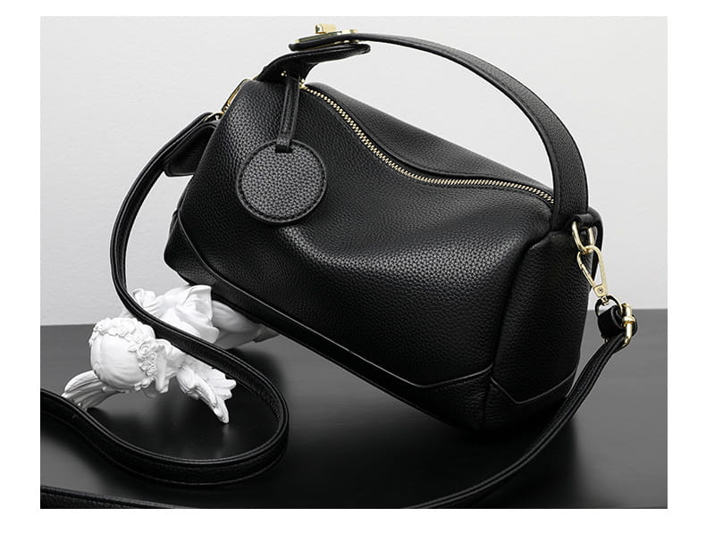 Large Capacity Pillow with Crossbody Soft Leather Design