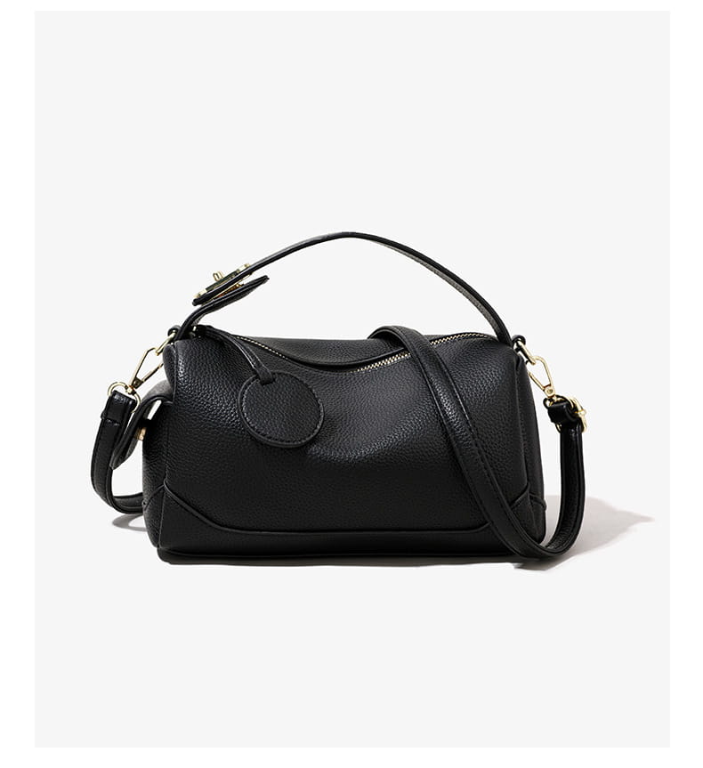 Large Capacity Pillow with Crossbody Soft Leather Design