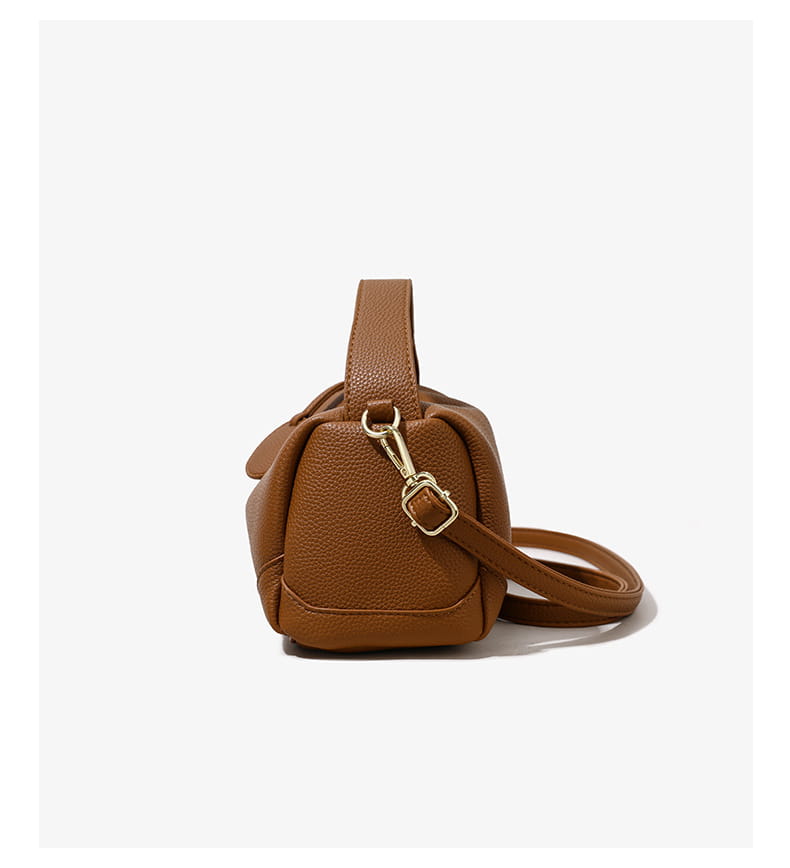 Large Capacity Pillow with Crossbody Soft Leather Design