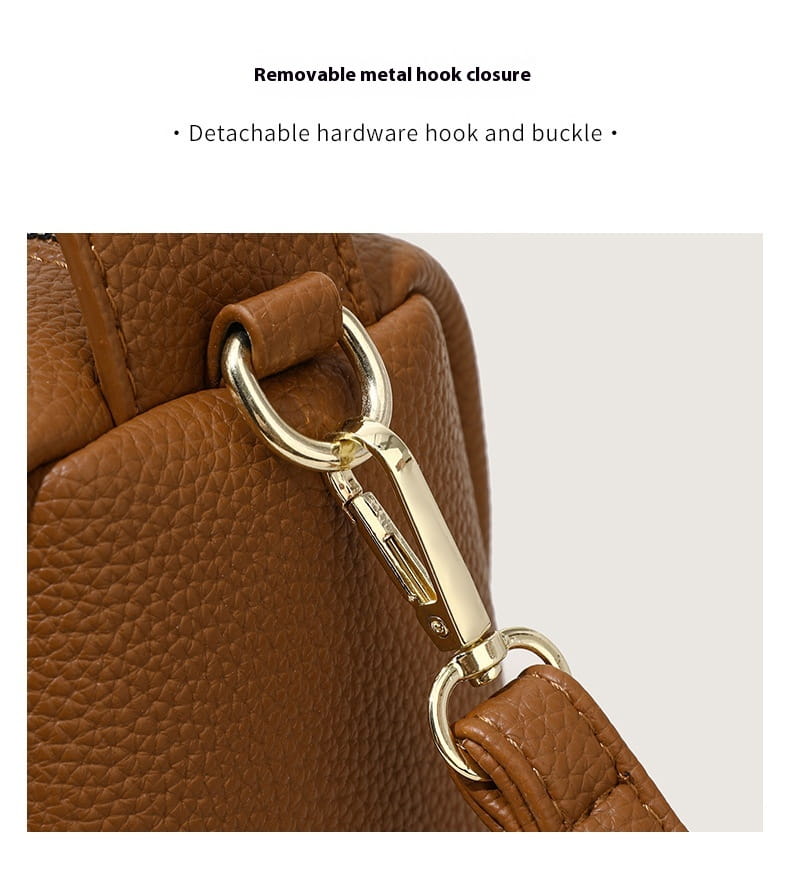 Large Capacity Pillow with Crossbody Soft Leather Design