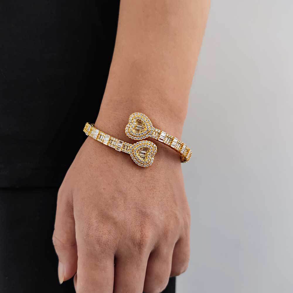 Men’s And Women’s Fashion Heart-shaped Zircon Bracelet