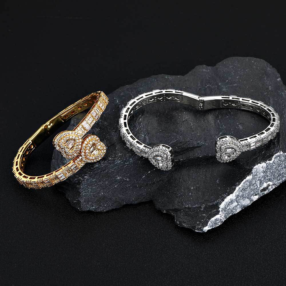 Men’s And Women’s Fashion Heart-shaped Zircon Bracelet