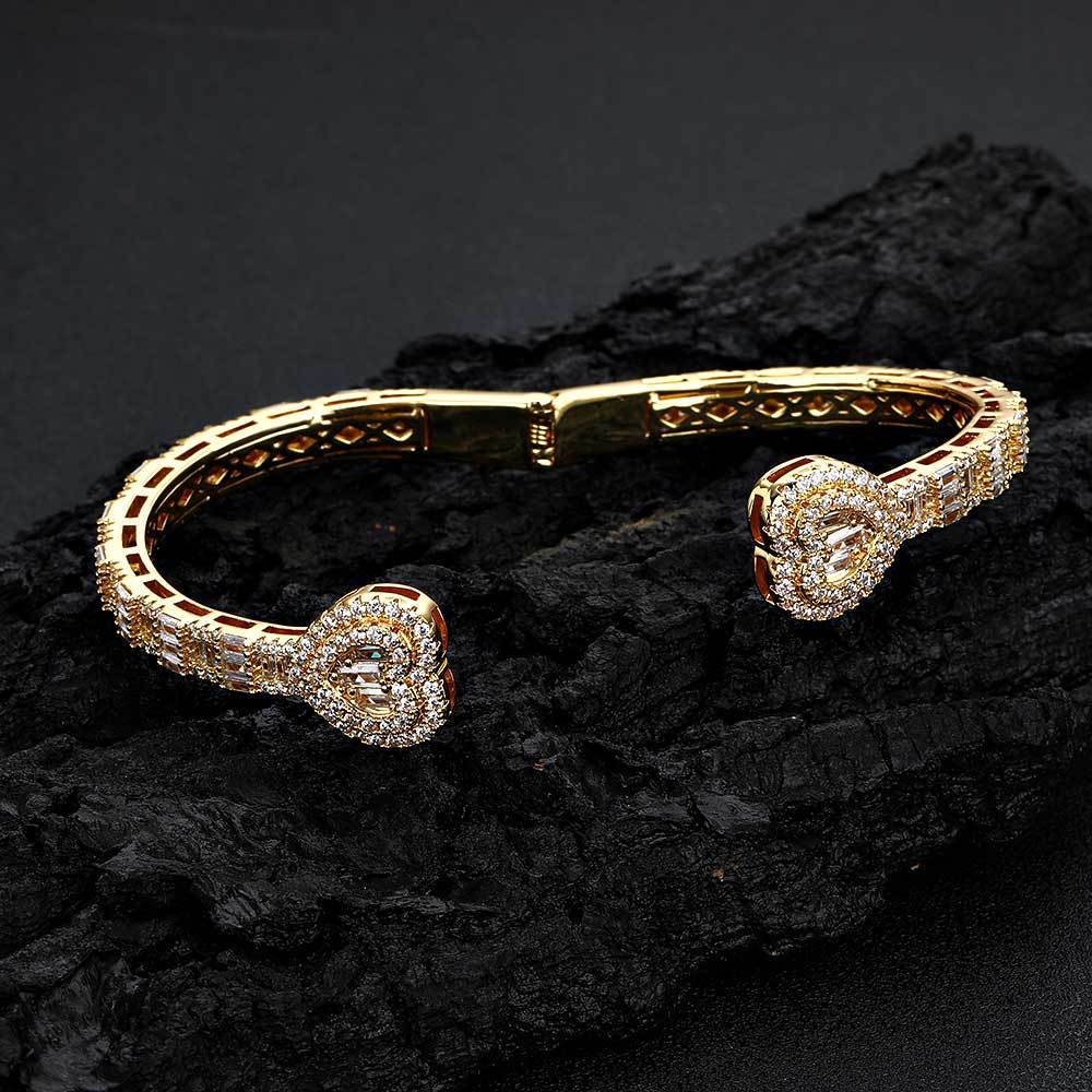 Men’s And Women’s Fashion Heart-shaped Zircon Bracelet