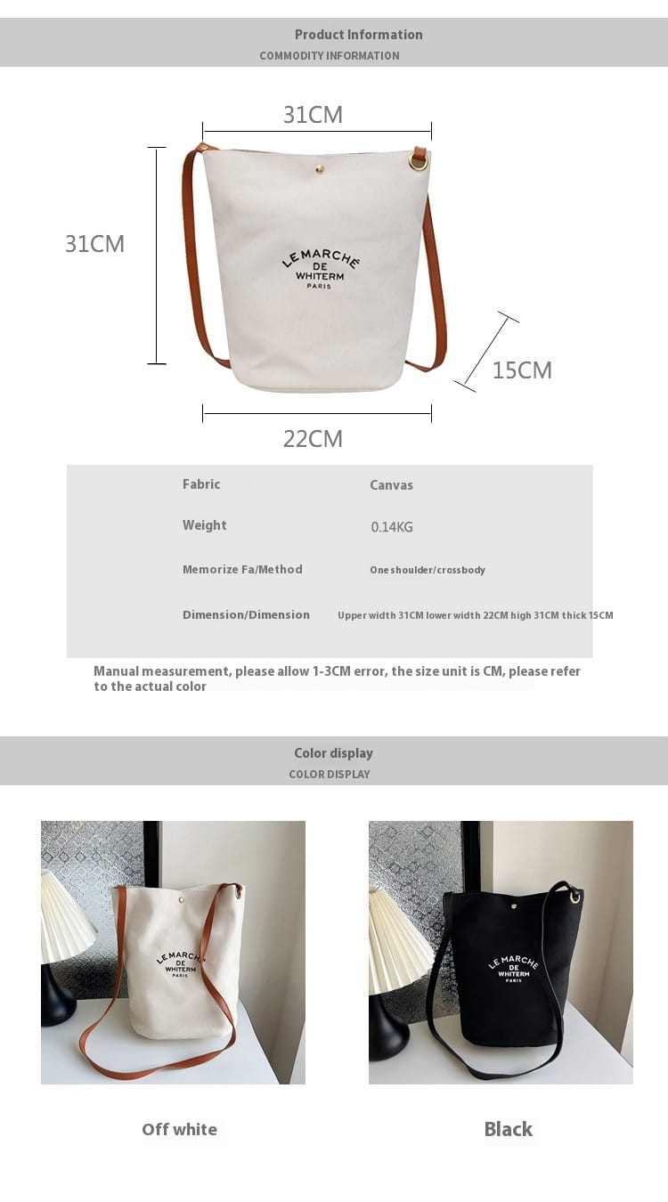 Canvas Minimalism Shoulder Messenger Bag with Urban Design