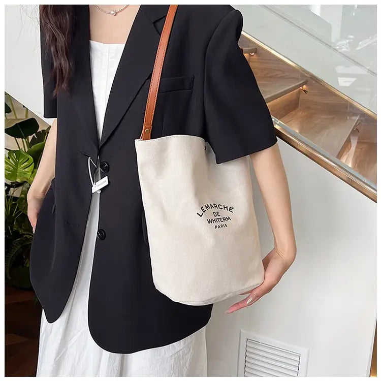 Canvas Minimalism Shoulder Messenger Bag with Urban Design