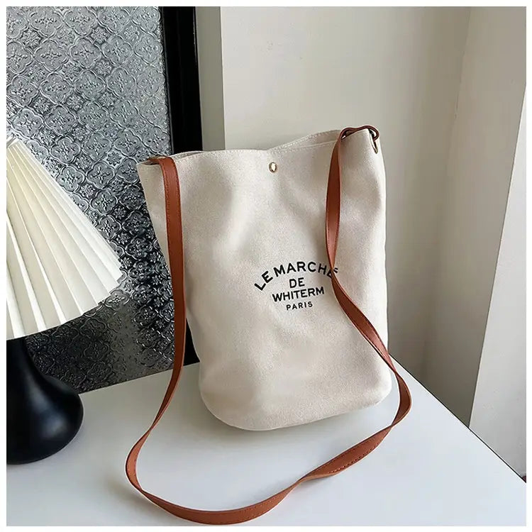 Canvas Minimalism Shoulder Messenger Bag with Urban Design