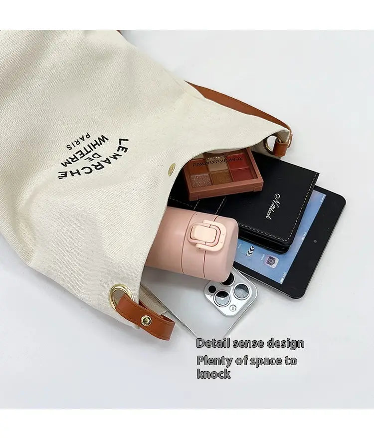 Canvas Minimalism Shoulder Messenger Bag with Urban Design