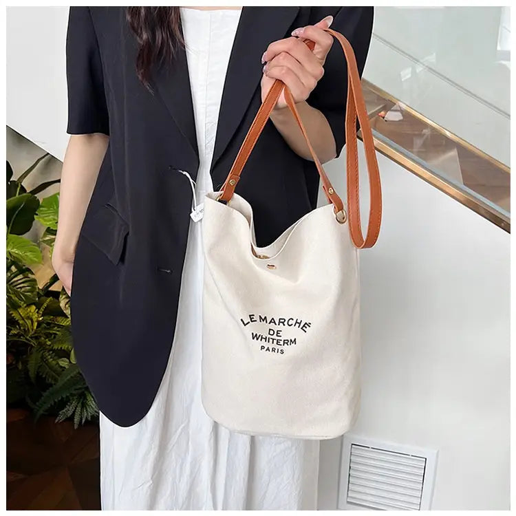 Canvas Minimalism Shoulder Messenger Bag with Urban Design