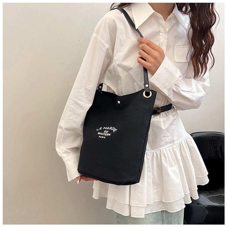 Canvas Minimalism Shoulder Messenger Bag with Urban Design