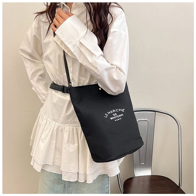 Canvas Minimalism Shoulder Messenger Bag with Urban Design