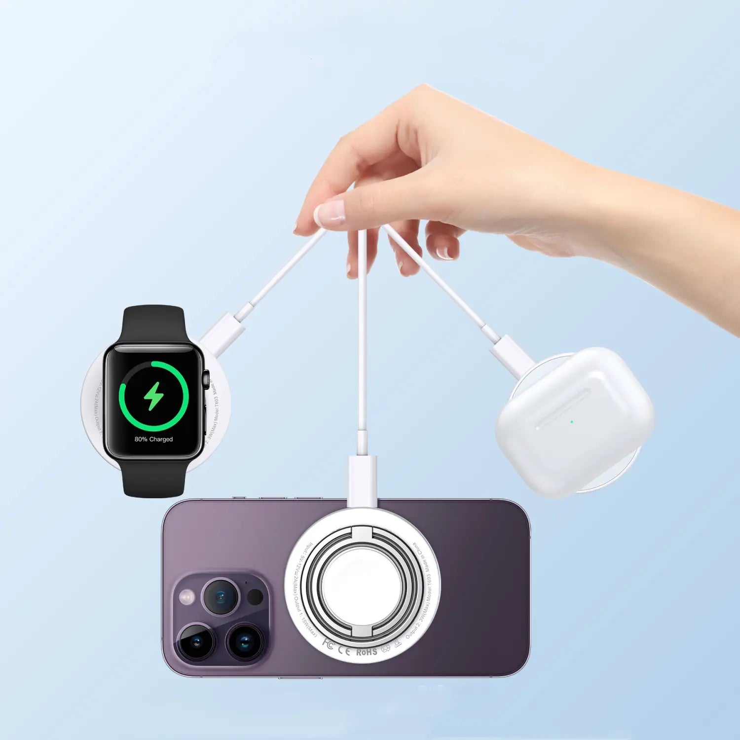 Wireless Charger for Mobile and Watch in United States with Fast Charging