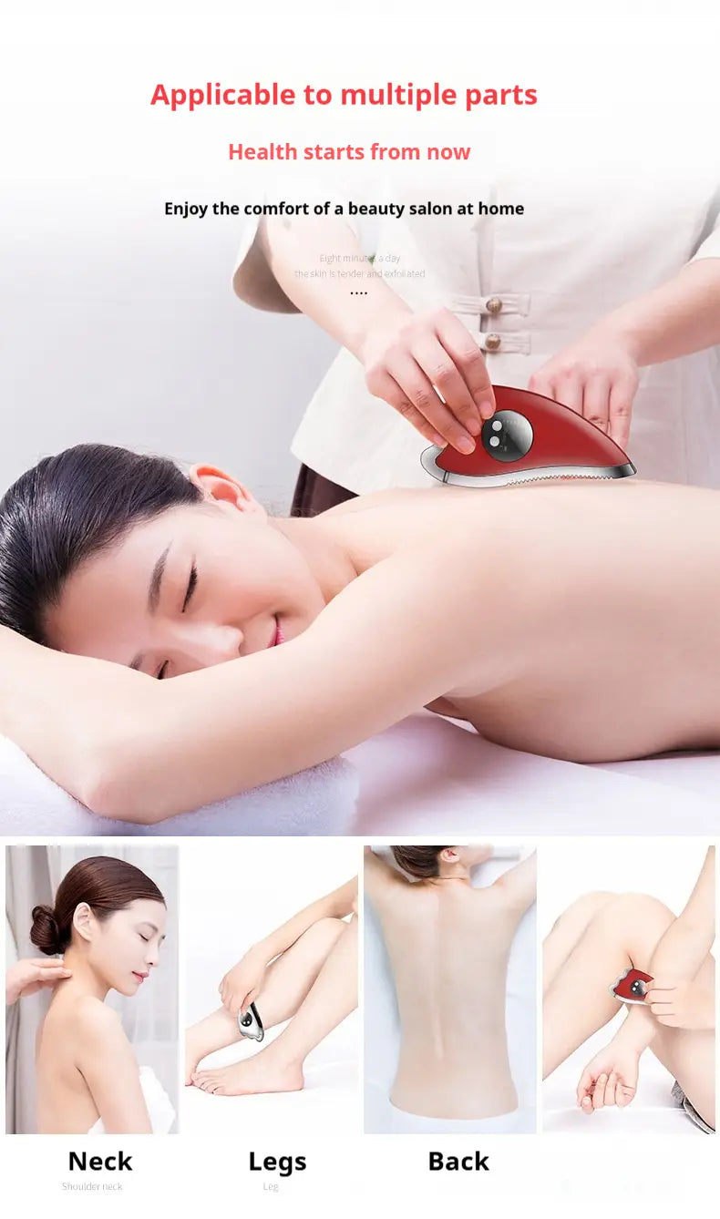 Electric Scrapping Plate Beauty Micro Warm Import Home Face Lift Vibration Massager