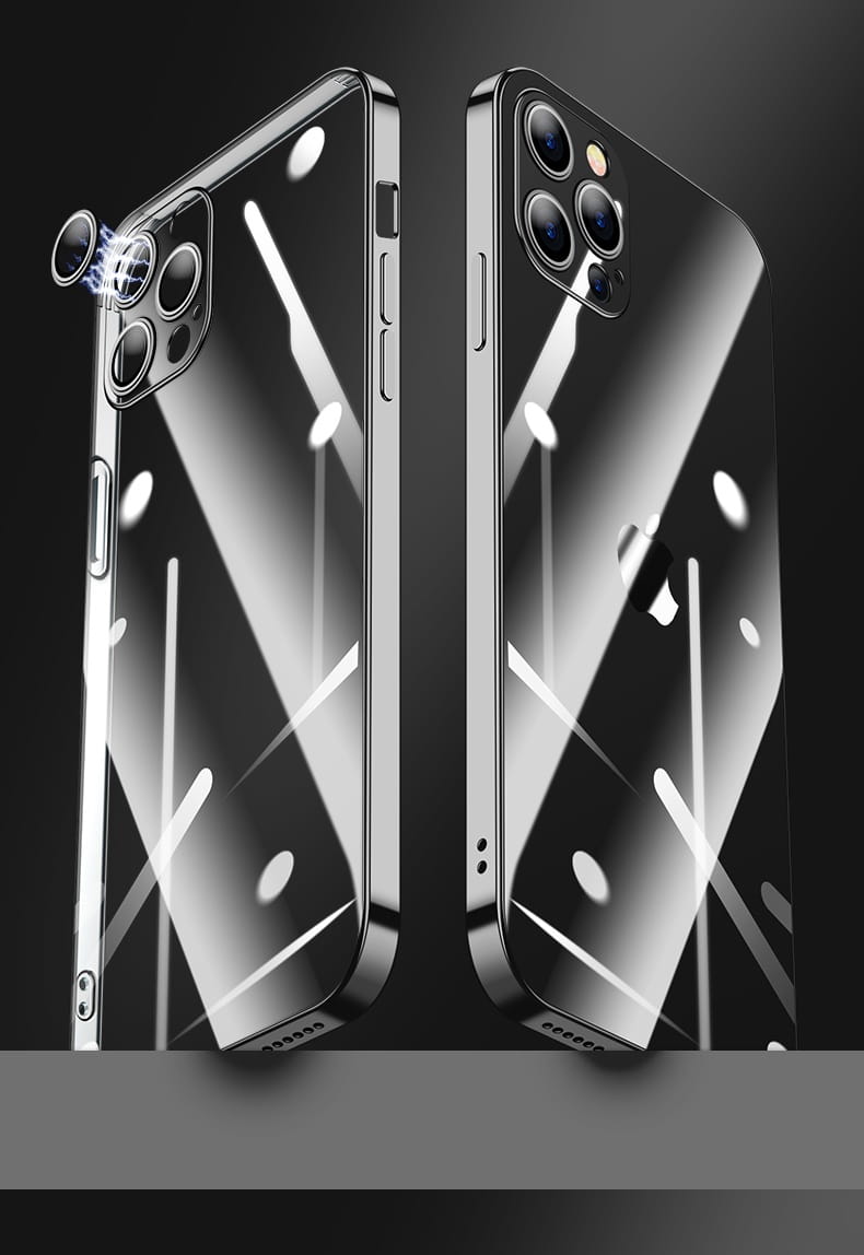 Custodia posteriore a prova di scossa elettroplata viola TPU per iPhone