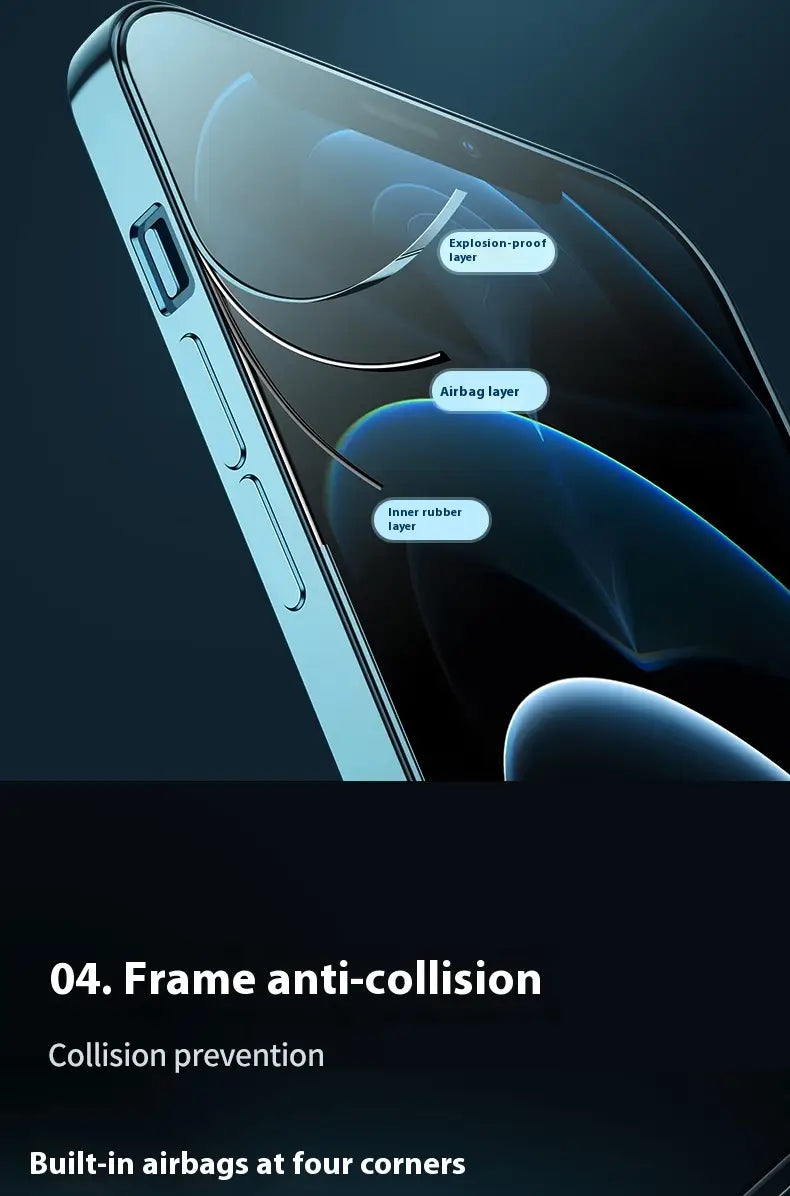 Custodia posteriore a prova di scossa elettroplata viola TPU per iPhone